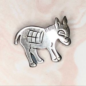 VTG Mexican TAXCO Donkey Pin 925 Sterling Silver